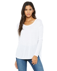 Bella + Canvas Ladies Flowy Long-Sleeve T-Shirt with 2x1 Sleeves 