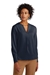 Brooks Brothers Womens Open-Neck Satin Blouse - BB18009-FEN