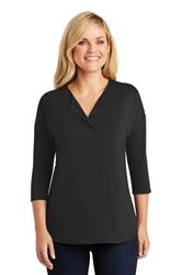 Port Authority® Ladies Concept 3/4-Sleeve Soft Split Neck Top 