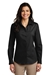 Port Authority Ladies Long Sleeve Carefree Poplin Shirt - LW100-ELECT