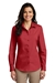 Port Authority Ladies Long Sleeve Carefree Poplin Shirt - LW100-ELECT