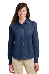Port & Company® - Ladies Long Sleeve Value Denim Shirt 