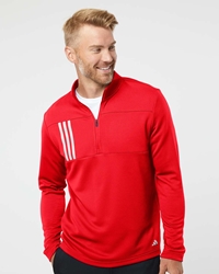 Adidas 3-Stripes Double Knit Quarter-Zip Pullover 