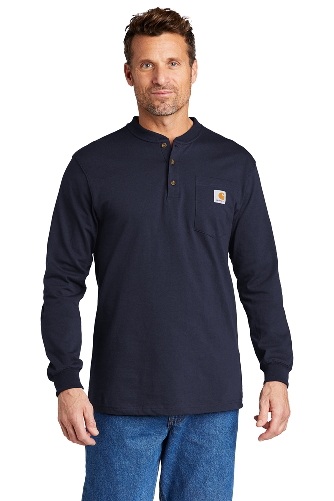 - Carhartt Long Sleeve Henley T-Shirt #CTK128-PREM