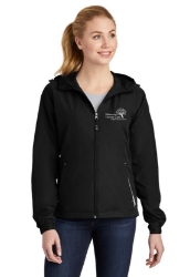 Sport-Tek Ladies Colorblock Hooded Raglan Jacket 