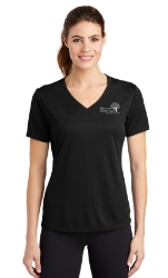 Sport-Tek Ladies RacerMesh V-Neck Tee 