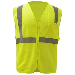 GSS Safety 1001 Class 2 HiVis Mesh Zippered Safety Vest 